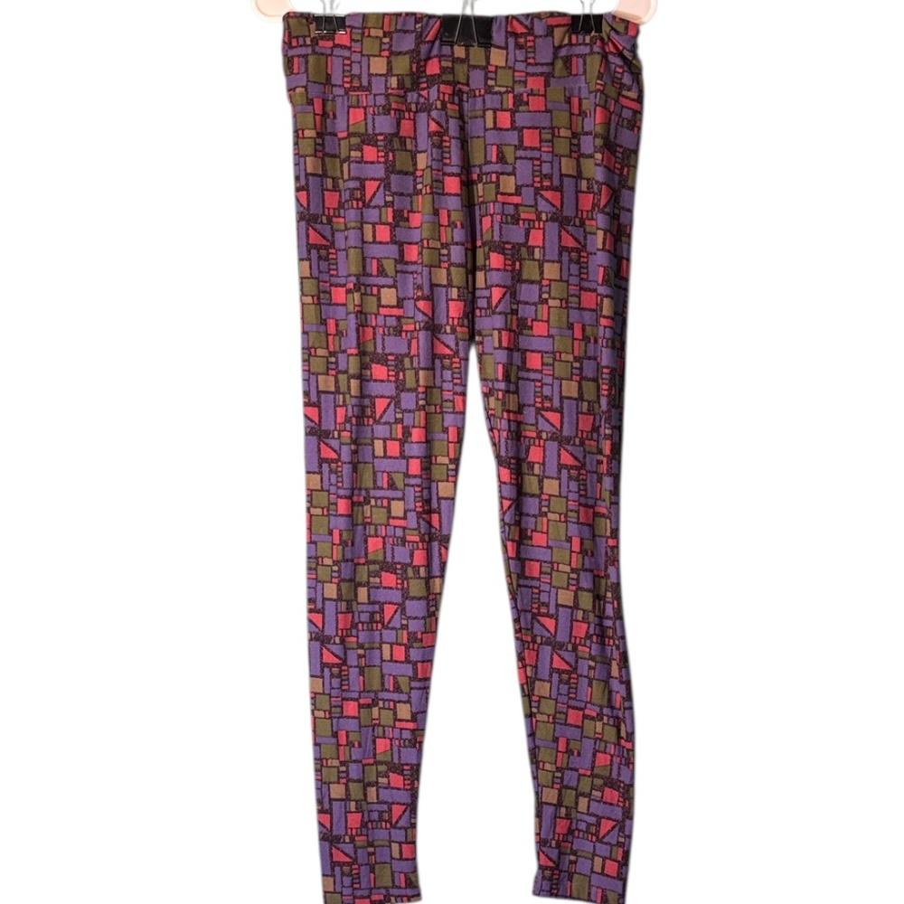 LuLaRoe Multicolor Block Pattern Leggings